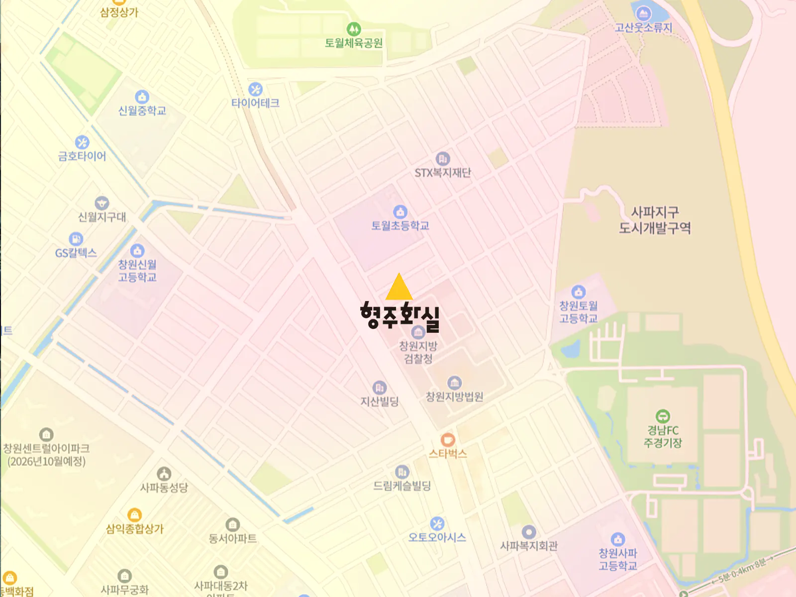 형주화실 오시는 길 지도 안내(창원·장유·진해 인근)